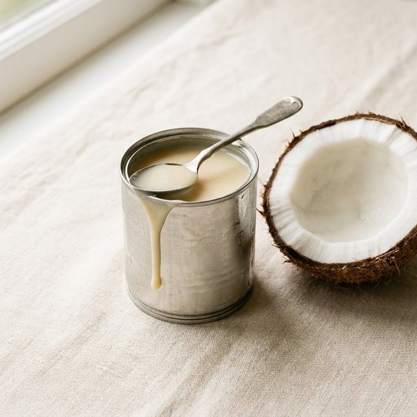 Coconut condensed milk for vegan Thai tea